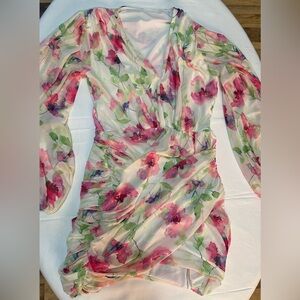 Floral Print Wrap Dress